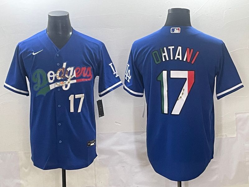 Men 2025 Los Angeles Dodgers #17 Ohtani Blue Nike MLB Jersey style 7152